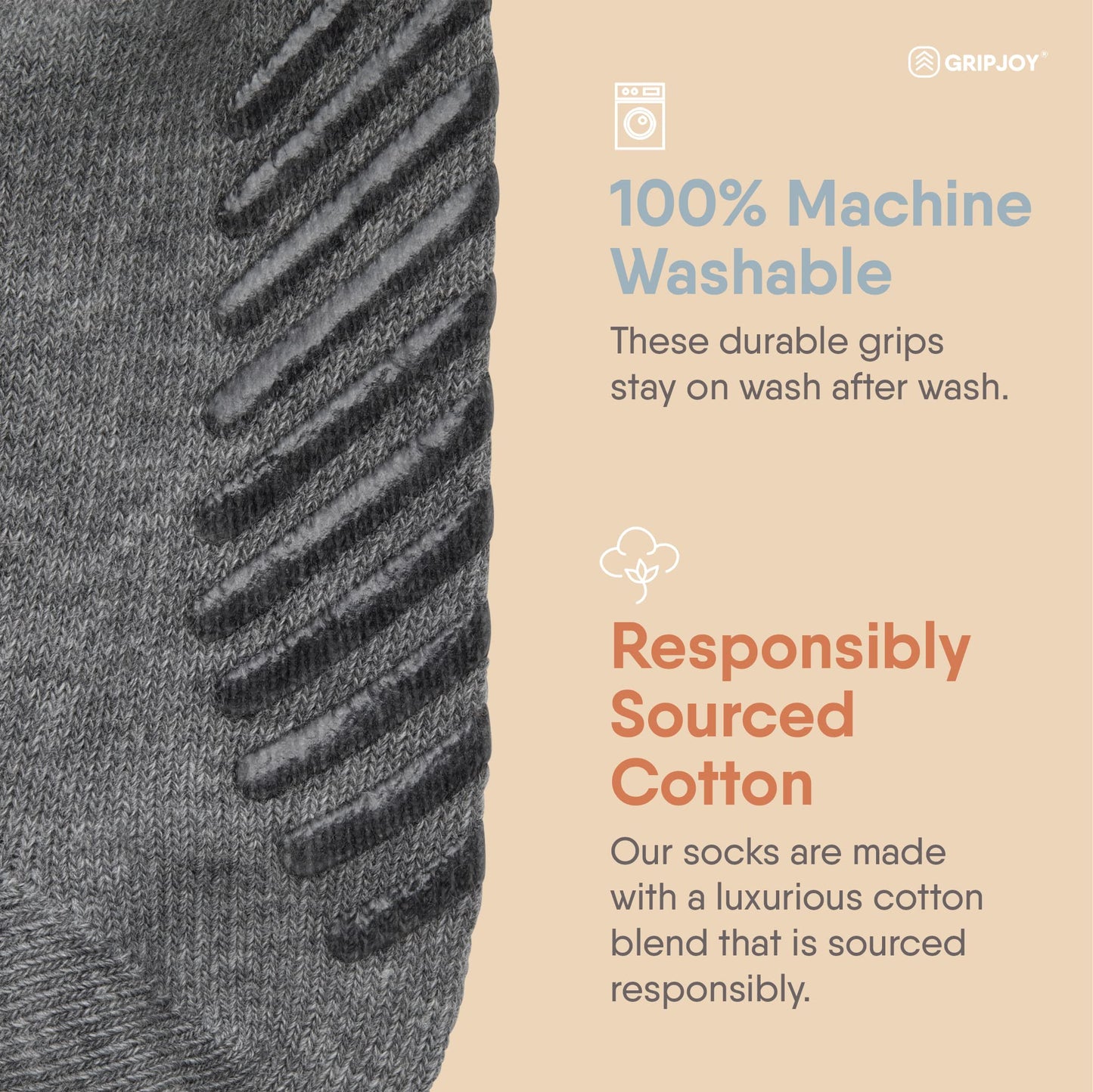 Gripjoy Toddler Socks With Grippers - Non Slip Socks For Kids - Toddler Grip Socks - 2T-4T - Grey - 4 Pairs