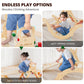 Bluewood Pikler Triangle Set, Toddler Wooden Climbing Toys Indoor 7In1 Foldable Climber For Kids, Montessori Philosophy Play Jun