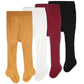 Cozyway Cable Knit Cotton Leggings/Tights For Baby Girls, 4 Pack, White/Black/Pink/Mustard, 0-3 Months Old