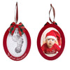 Pearhead Babyprints Double-Sided Christmas Ornament, First Holiday Keepsake Frame with Clean-Touch Ink Pad, Newborn Handprint Fo