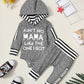 Fommy Premature Baby Boy Clothes Preemie Clothes Boys Outfits Letter Print Hoodies+Little Man Stripe Long Pants Outfit 2Pcs Outf