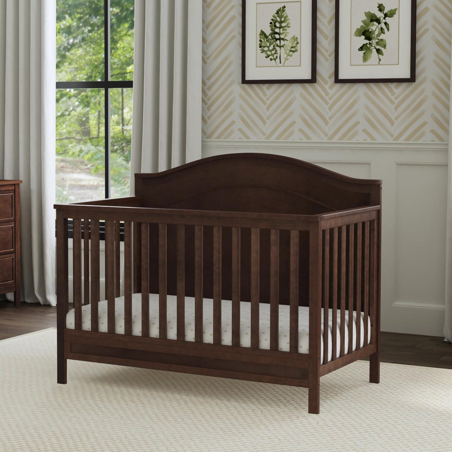 Davinci Charlie 4-In-1 Convertible Crib In Espresso, Greenguard Gold Certified