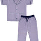 SHOPmOZO Unisex 100% Pure Cotton Short Sleeves Checkered Night Suit for Boys and Girls Sleep Wear Full Pyjama with Top Combo Set