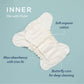 Esembly Cloth Diaper Bundle Set - 3 Organic Cotton Absorbent Inners and 1 Waterproof Outer Diaper Cover - Reusable, Washable, Sn