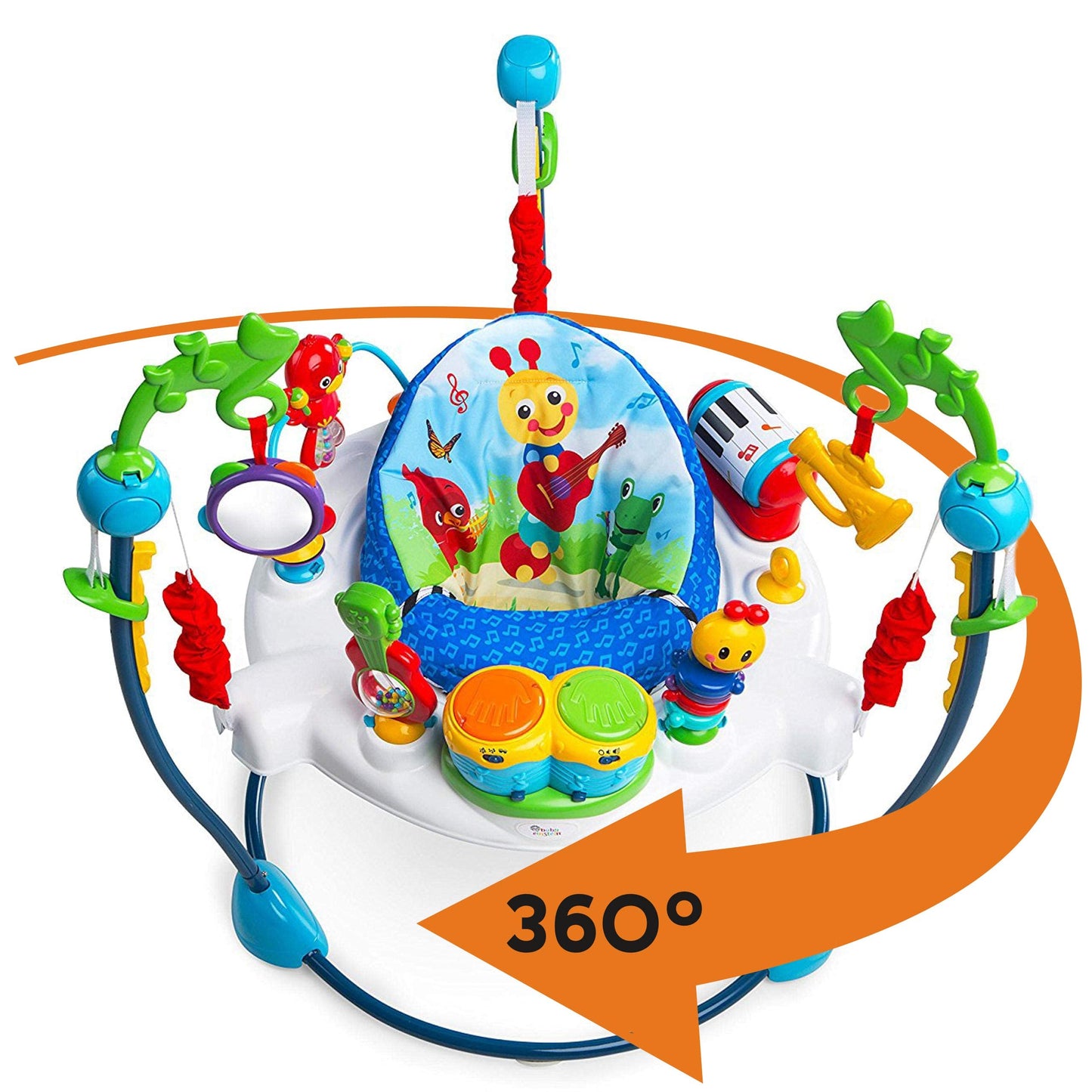 Baby Einstein Neighborhood Symphony Activity Jumper Infant Entertainer with Lights and Melodies, Age 6 months +, Max weight 25 l
