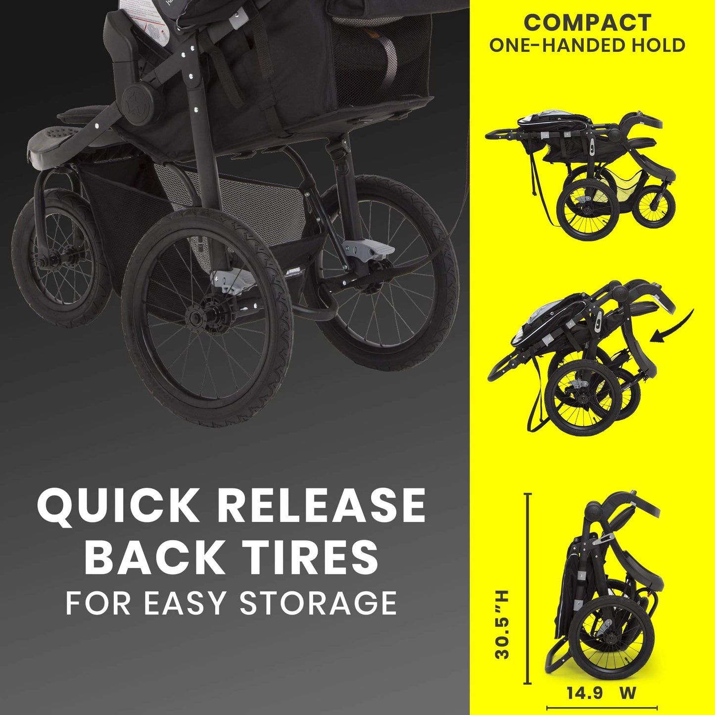 Jeep Hydro Sport Plus Jogger By Delta Children, Includes Car Seat Adapter, Black, Neoprene, Leather