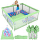 TOREVSIOR Foldable Baby Playpen with Mat, 50  50 Collapsible Play Pen for Babies and Toddlers, Indoor & Outdoor Kids Safety Play