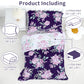 Tanofar 4-Piece Toddler Bedding Sets For Girls - Ultra Soft Purple Floral Toddler Girl Bedding, Reversible Crib Bed Sets, Includ