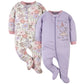 Gerber Baby Girls 2-Pack Sleep 'N Play Bunny Ballerina Purple 0-3 Months