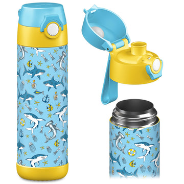 Jarlson Mali Children'S Water Bottle, Thermal Stainless Steel Water Bottle, Bpa-Free, Leak-Proof, Children'S Bottle With Chug Li