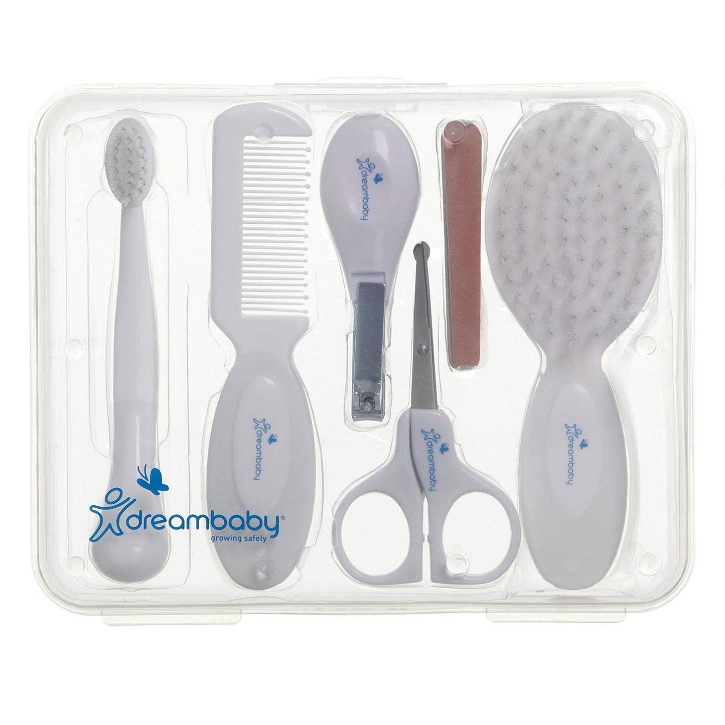Dreambaby Essential 10Pc Baby Grooming Kit, Newborn Safety Care Set With Brush, Comb, Toothbrush, Nail Clippers, Nail Scissors,