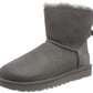 Ugg Womens Mini Bailey Bow Ii Boot, Grey, 5