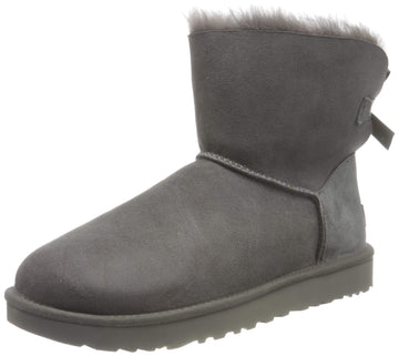 Ugg Womens Mini Bailey Bow Ii Boot, Grey, 5