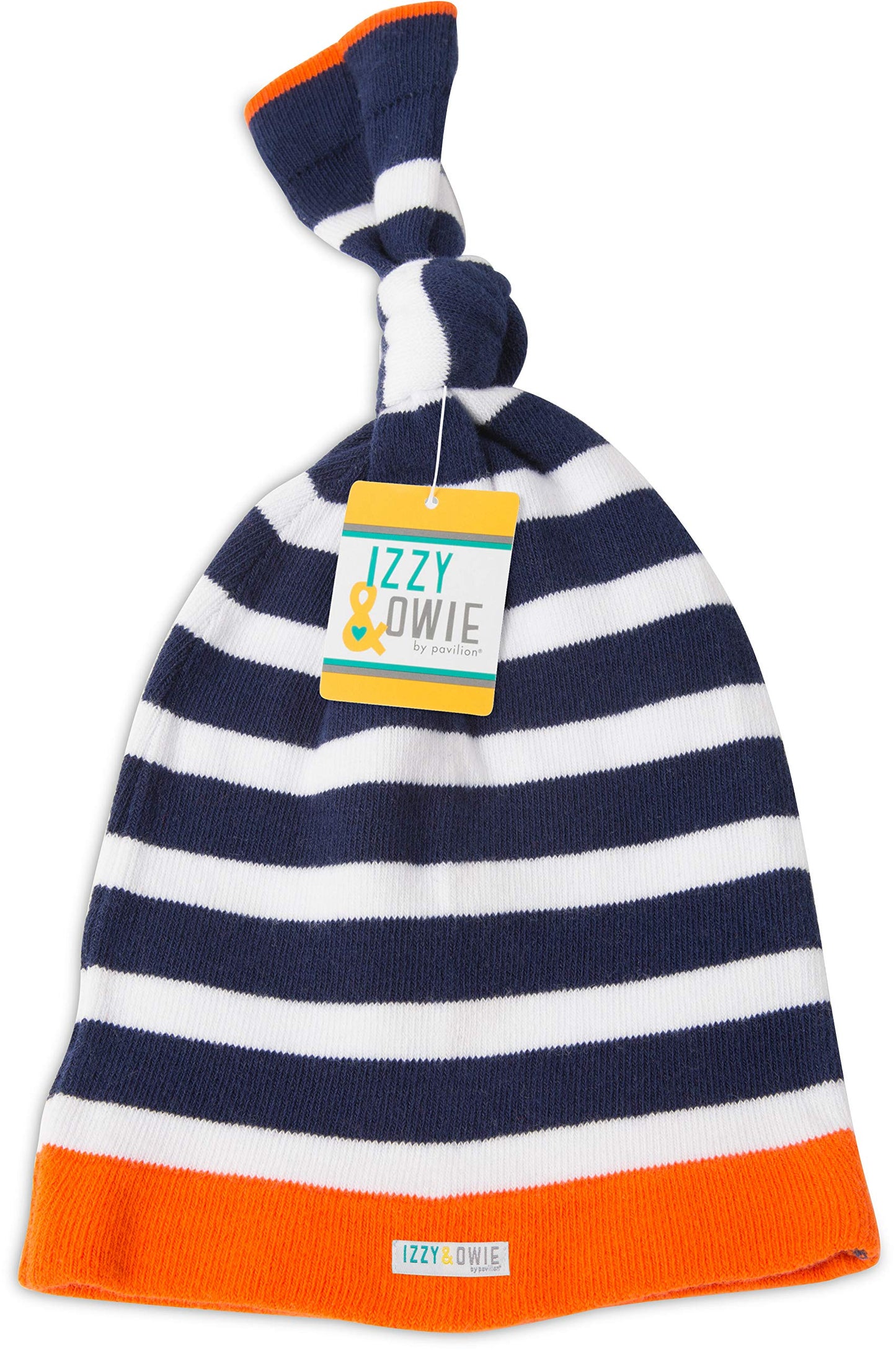Izzy And Owie Beach Crab Striped Baby Hat, Navy Blue, 0-24 Months