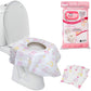 Disposable Toilet Seat Covers For Kids & Adults ( 6 Pack ) - Germ Protect From Public Toilets - Waterproof, Individually-Wrapped