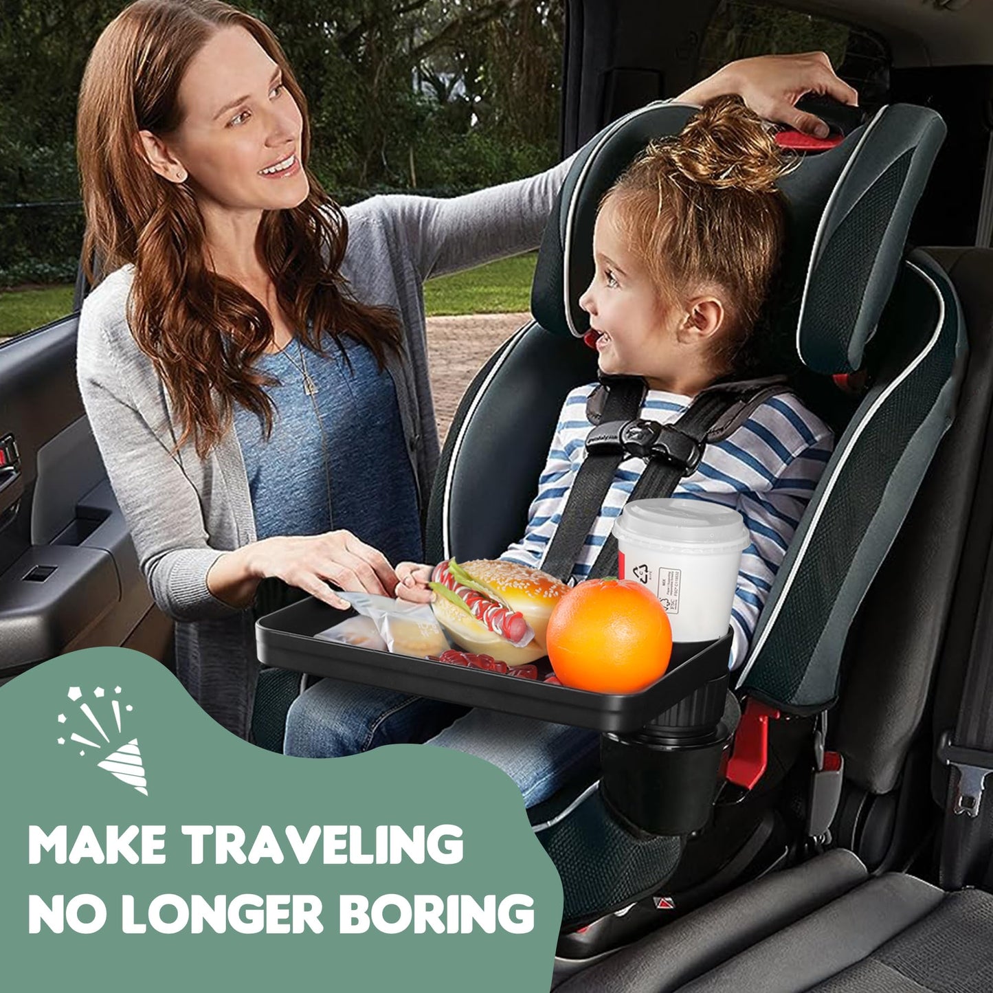 Ms Master Show Car Seat Tray For Kids Car Seat Tray With Expandable Base For Snacks, Toys, Books, Entertainment Kids Travel Esse