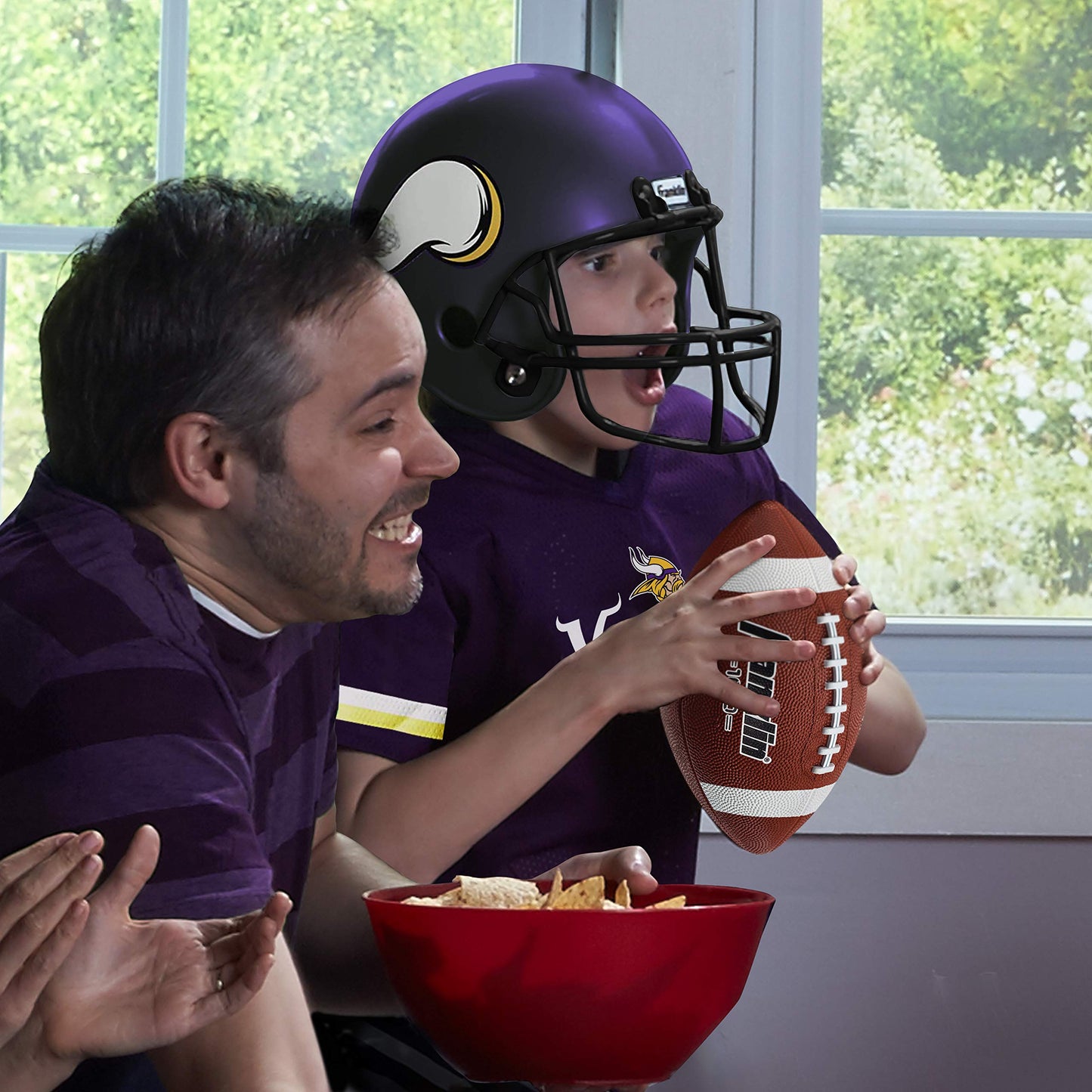 Franklin Sports Minnesota Vikings Kids Football Uniform Set - NFL Youth Football Costume for Boys & Girls - Set Includes Helmet,