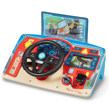 Melissa & Doug PAW Patrol Rescue Mission Wooden Dashboard - Kids Activity Board, Toddler Sensory Toys, Pretend Play Driving Toy,