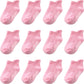 Aroveea Toddler Socks Non Slip Grip Baby Socks 5-7 Years Old 12 Pack For Toddler Boys Girls Kids Socks,Cute Pink Baby Socks
