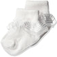 Jefferies Socks Baby Girls Infant Stripe Lace Socks, White, 12-24 Months Us