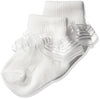 Jefferies Socks Baby Girls Infant Stripe Lace Socks, White, 12-24 Months Us