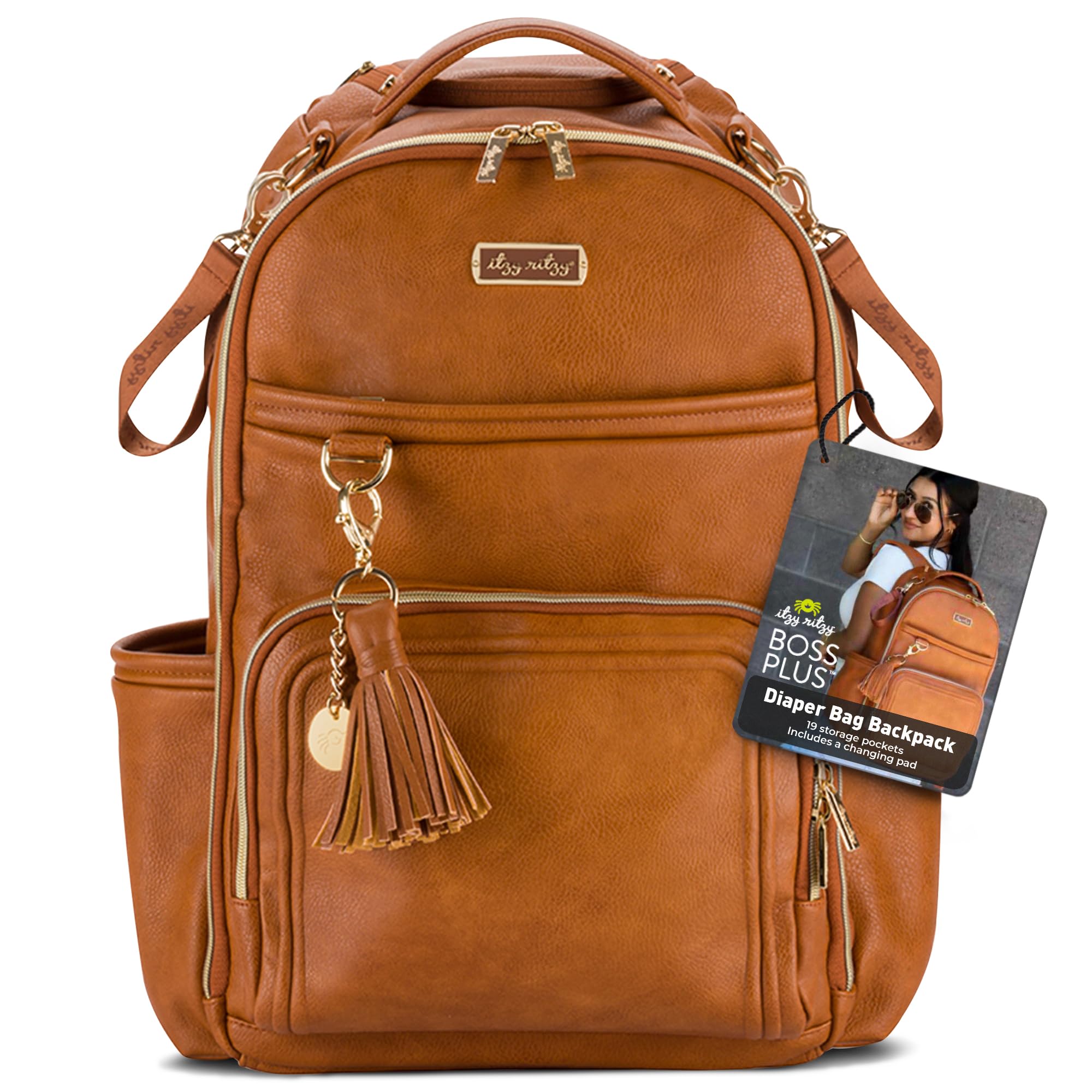 Itzy Ritzy Diaper Bag Backpack - Large Capacity Boss Plus Baby Backpac ...
