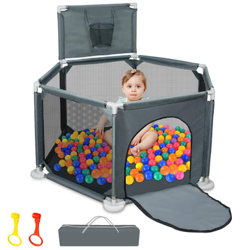 Baby Playpen, 50x50 Inch Playpen for Babies and Toddlers, Small Baby Play Yard, Indoor Outdoor Safety Activity Center Play Pen w