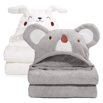 Wodhoy Toddler Towels For Boy & Girls 0-5 Years, 2-Pack Kids Towels With Hood Soft Absorbent, 50'X32' Large Thick Bath Towel F