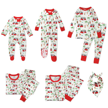 Honestbaby Baby 2-Piece Organic Cotton Holiday Family Jammies Pajamas, Have A Ball, 24 Months