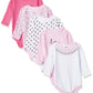 Hudson Baby Unisex Baby Cotton Long-Sleeve Bodysuits, Boho Elephant, 0-3 Months Us