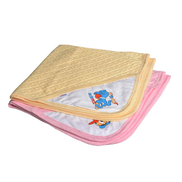 Catcub Ultra Soft Cotton Baby Hooded Towel Combo  Pack Of 2 (Pink & Cream)
