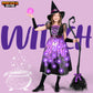 Spooktacular Creations Witch Costume For Girls, Purple Print Witch Costume, Light-Up Witch Halloween Costume Dress Up-L