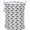 Sea Team 19.7' X 15.7' Large Sized Folding Cylindric Waterproof Coating Canvas Fabric Laundry Hamper Storage Basket With Draws