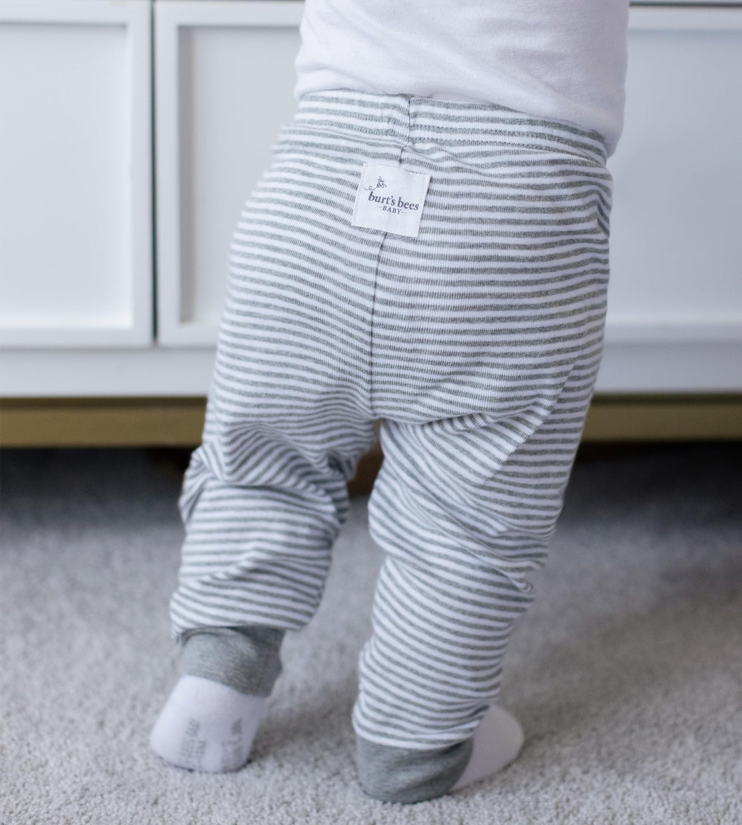 Burt'S Bees Baby Baby Boys' Shirt Bottom Outfit Bundle, 100% Organic Cotton, Grey Top & 2-Pk Pant Set