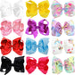 12Pcs Hair Bows For Girls 8 Inch Big Bows Grosgrain Ribbon Hair Bows Alligator Clips Hair Accessories For Little Girls Teens Tod