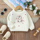 Ayalinggo Valentines Baby Girl Boy Outfit Toddler Knit Sweater Long Sleeve Crewneck Sweatshirt St Patricks Day Clothes (White Di