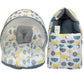 Infantbond Baby Sleeping Essential Reversible Nest | Mattress With Net | Carry Bag(06 Months) (Net Sleep Gray Spiral)