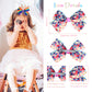12 Pcs 5 Inch Hair Bows For Girls,Colorful Rainbow Heart Girls Hair Bows Grosgrain Ribbon Hair Bow With Alligator Clips For Todd