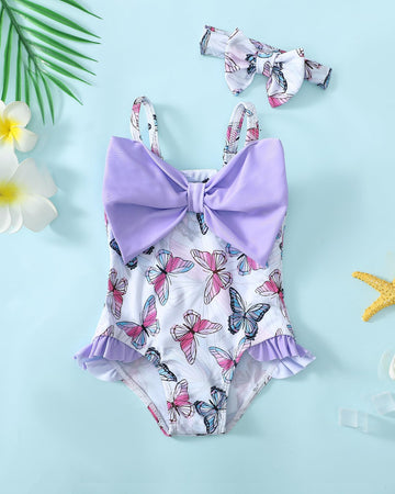 Baby Girl Swimsuit Infant Bathing Suits Newborn 0-3 Month For Girls Summer Beach Swim Suit Butterfly One Piece Swimwear