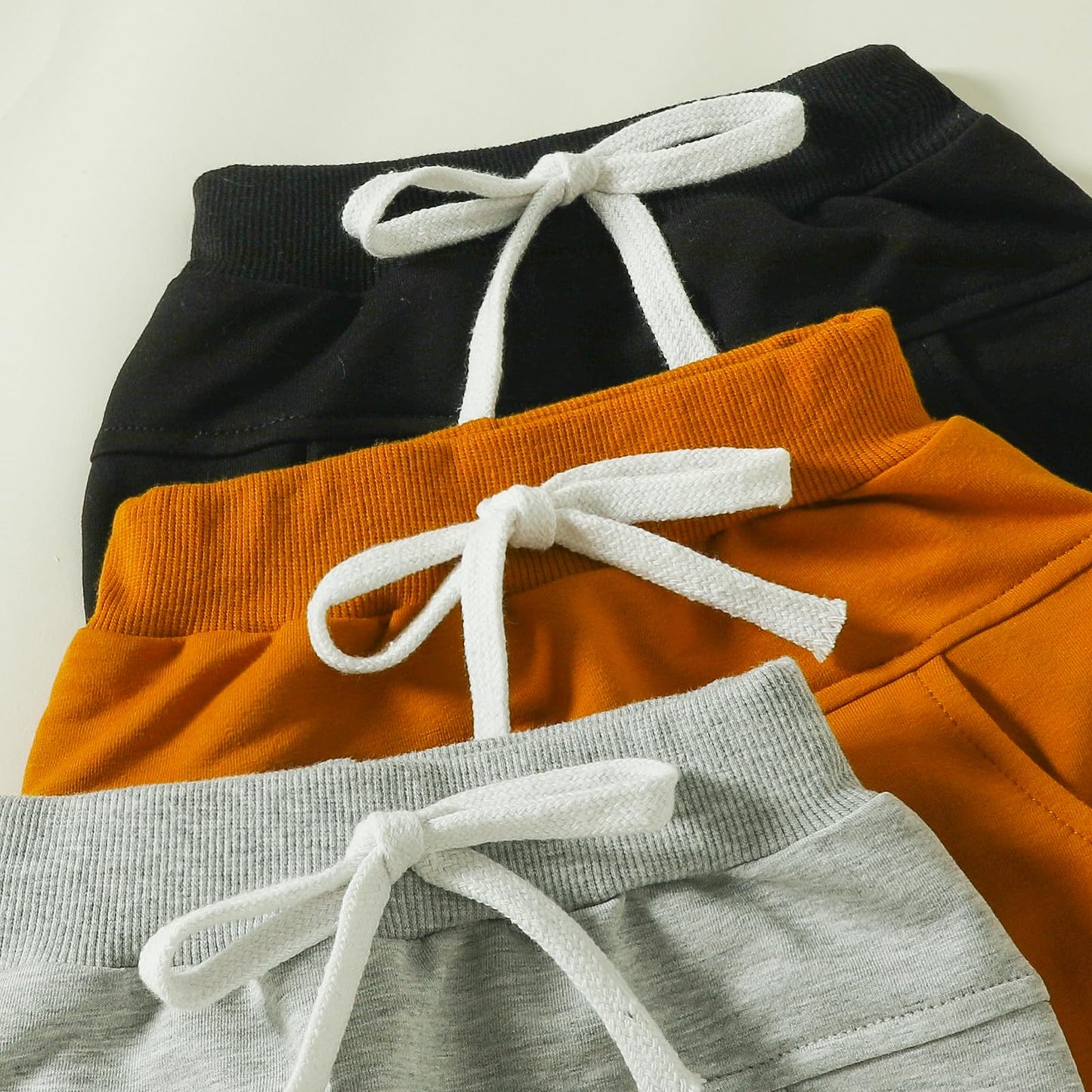 Yoawdats Baby Boys' 3-Pack Pull-On Jogger Pants Knit Pants Classic Fit Elastic Waist Kids Toddler Pants Multipacks Long Pants Bl