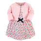 Touched By Nature Baby Girls' Organic Cotton Dress And Cardigan, Ditsy Floral, 6-9 Months