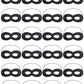 Boao 24 Pack Black Felt Eye Half Masks Halloween Dress up Masks with Adjustable Elastic Rope for Party Cosplay Costume Accessory