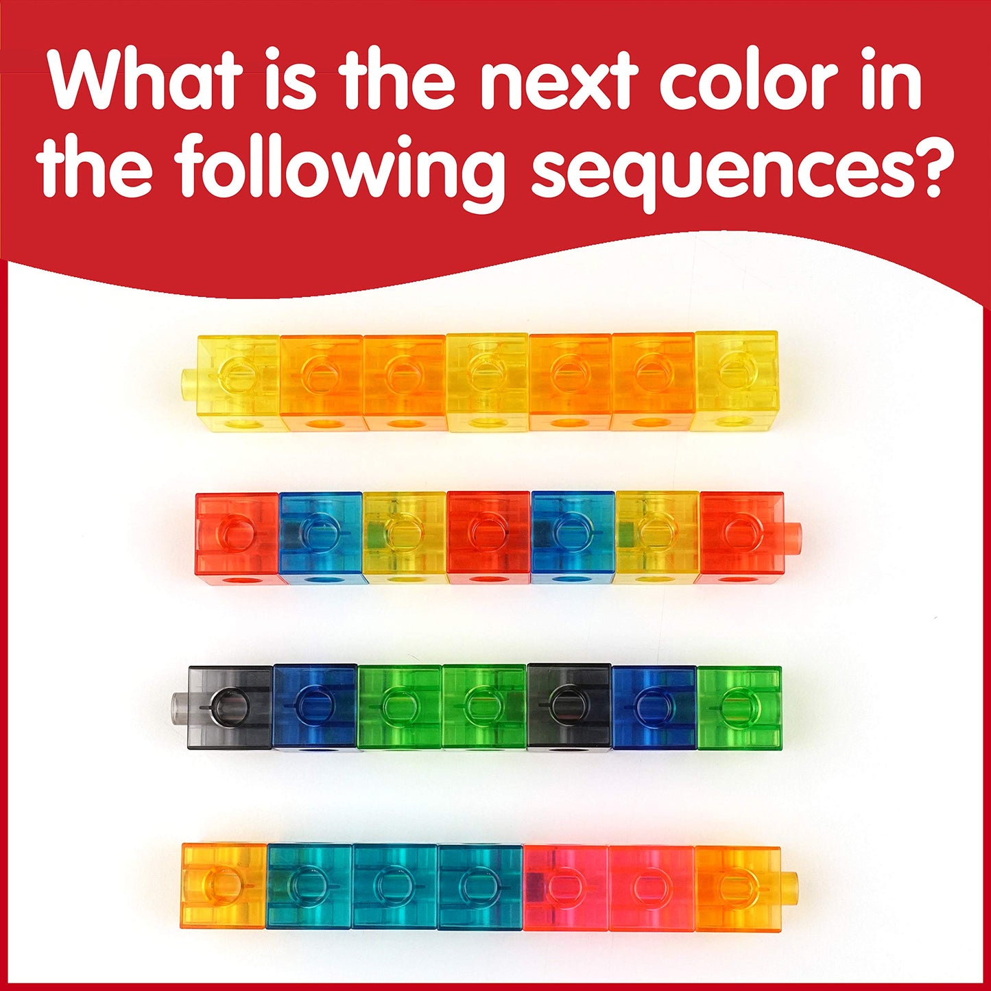 edxeducation Translucent Linking Cubes - Construction Toy for Early Math - Set of 100 - 0.8 Inch - Light Table Toy - Elementary