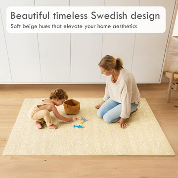Lillefolk Baby Foam Play Mat - Baby Playmat | Tiles For Kids Interlocking Mat - Foam Baby Mat For Babies & Toddlers - Non Toxic