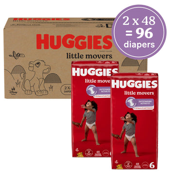 Huggies Size 6 Diapers, Little Movers Baby Diapers, Size 6 (35+ Lbs), 96 Ct (2 Packs Of 48)