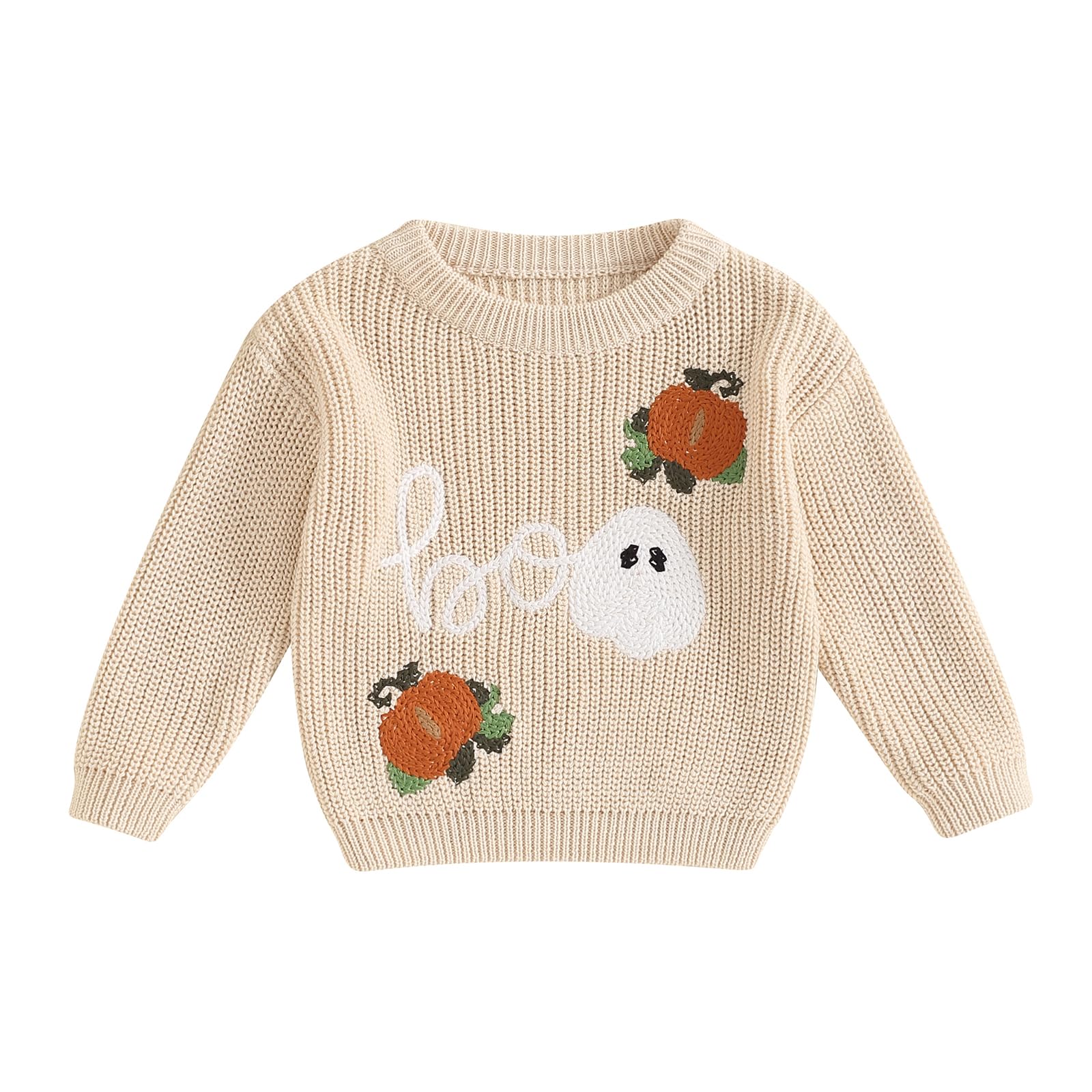 Afunbaby Baby Girl Boy Knit Sweater Blouse Pullover Sweatshirt Warm Crewneck Long Sleeve Tops For Infant Toddler (Halloween Pump