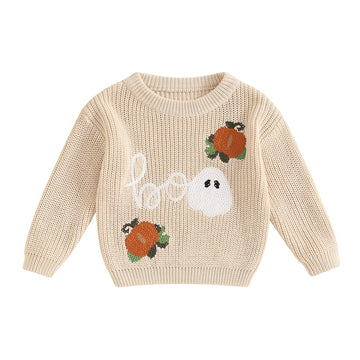 Afunbaby Baby Girl Boy Knit Sweater Blouse Pullover Sweatshirt Warm Crewneck Long Sleeve Tops For Infant Toddler (Halloween Pump
