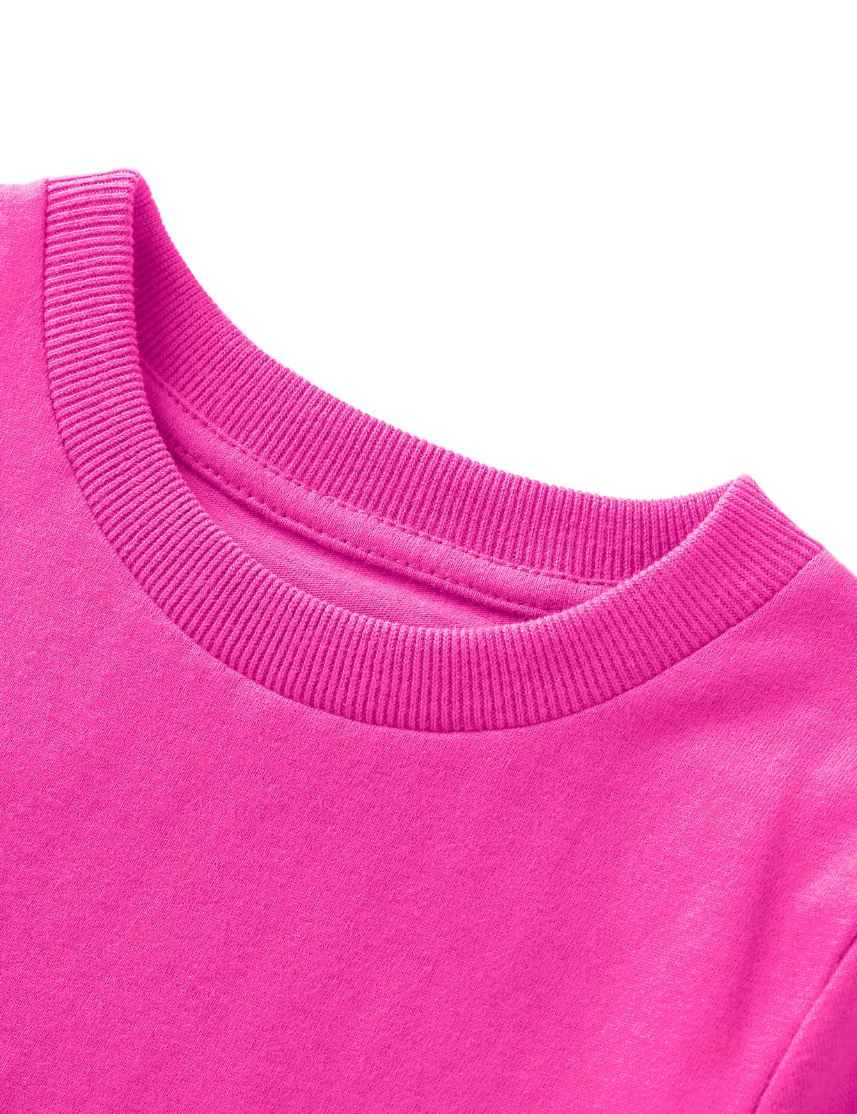 Cosland Toddler Baby Plain T-Shirts, Neon Pink, 4T