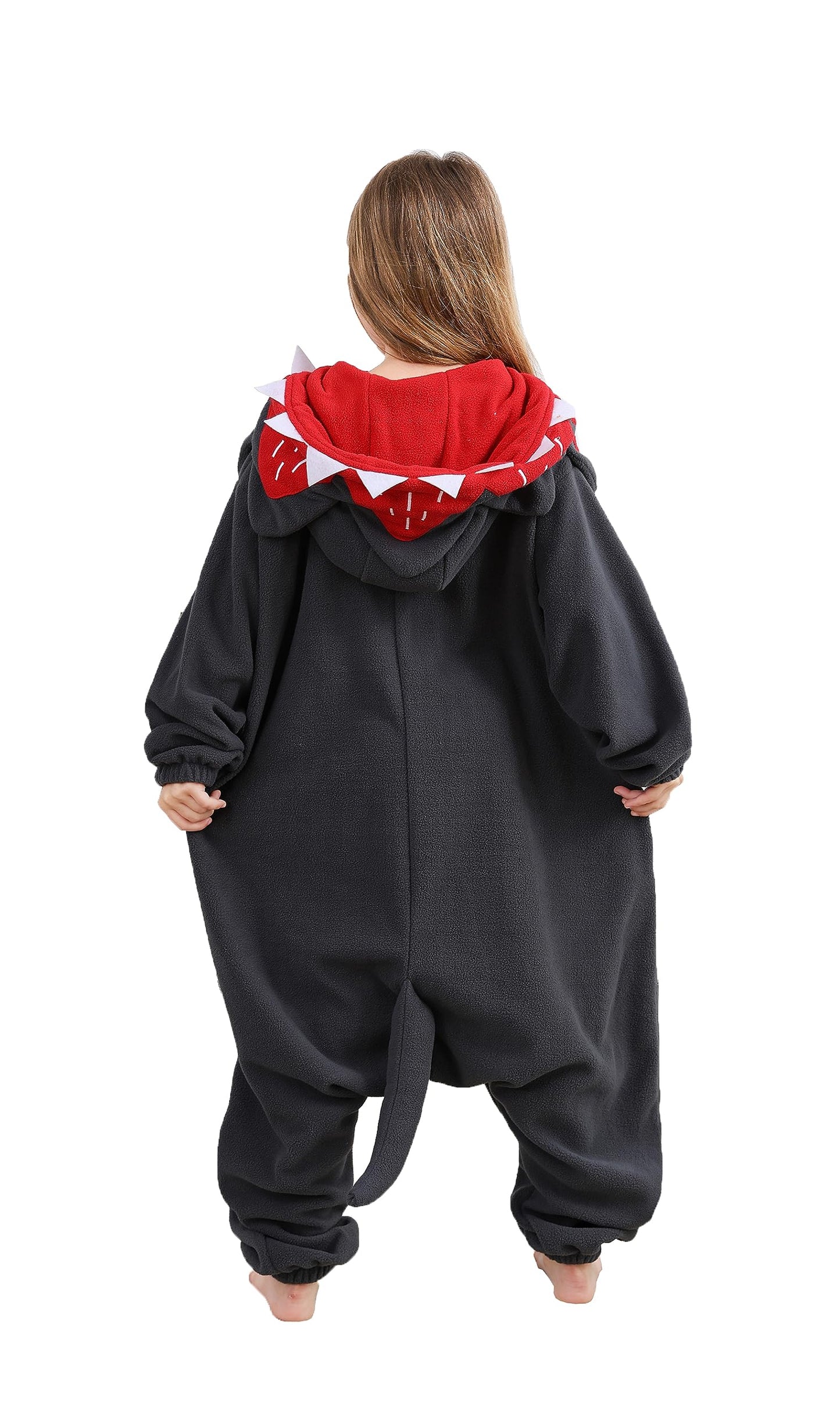 Atoz Onesie For Kids, Animal Pajamas Halloween Cosplay Costume For Girls Boys, Grey 4-5T