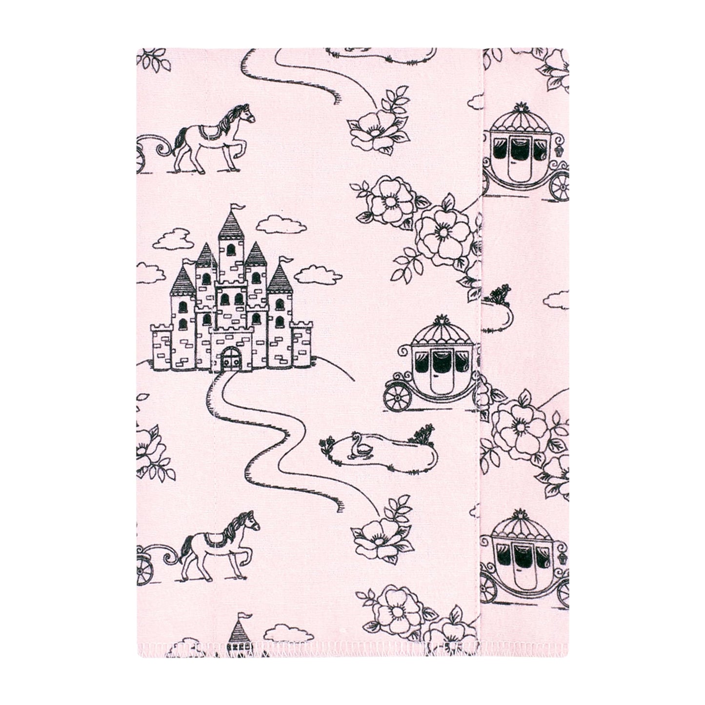 Hudson Baby Unisex Baby Cotton Flannel Burp Cloths, Fairytale Princess, One Size